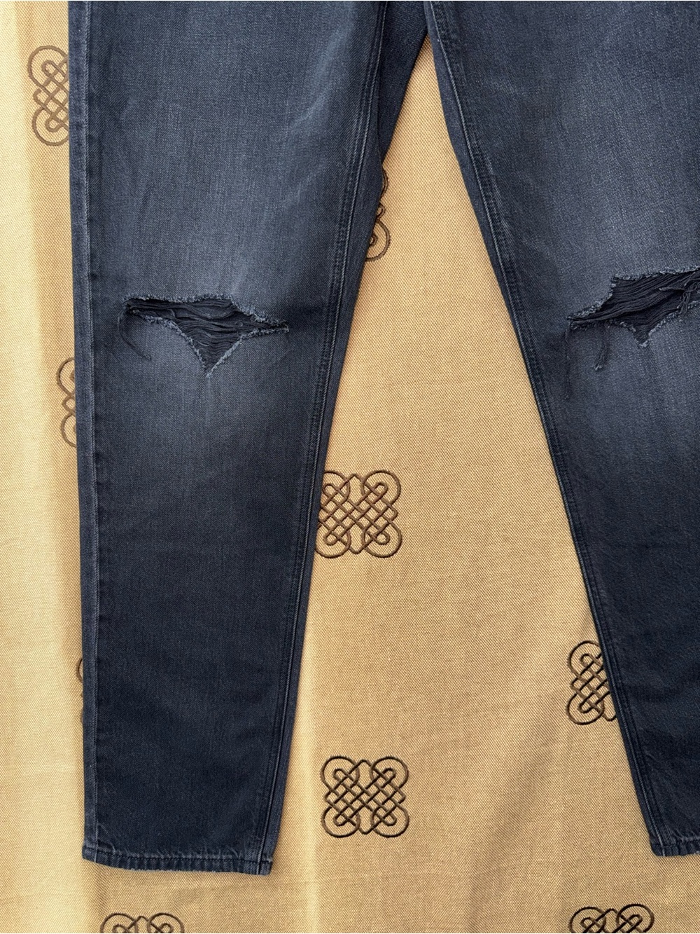 American Eagle Mom Jeans Womens Straight Leg 90s Washed Black Gray High Rise - Picture 3 of 16